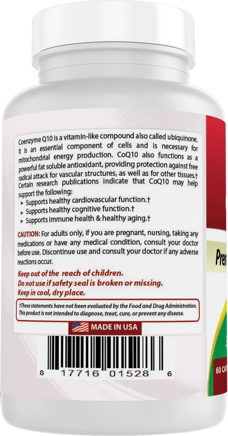 Best Naturals COQ10 200 mg, 60 Capsules