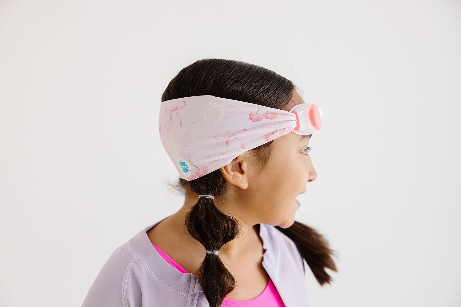 Splash Place SWIM GOGGLES with Fabric Strap - Adult & Kids Swim Goggles - PINKS & PURPLES