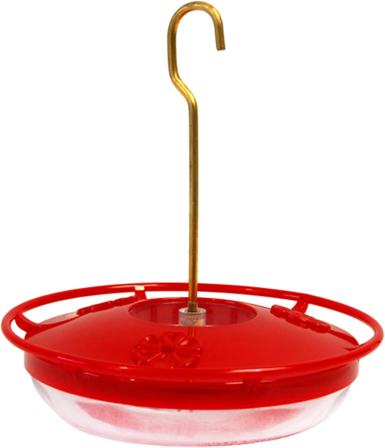 Aspects 430 Hummzinger Highview Mini Hummingbird Feeder, Red/Clear, 8 oz