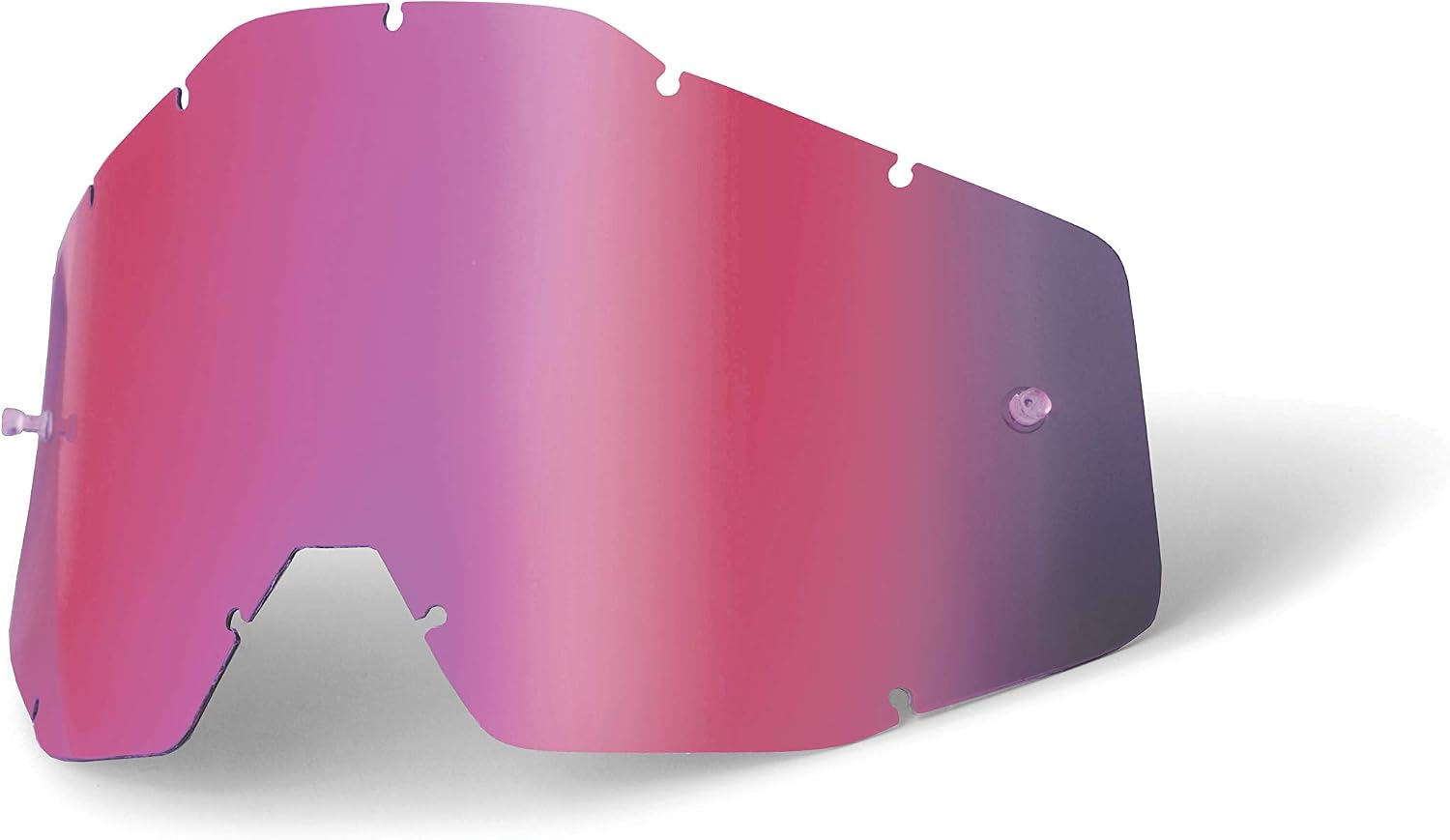 100% Goggle Replacement Lens - Racecraft 1, Accuri 1, Strata 1 Compatible (Anti-Fog-PINK MIRROR)