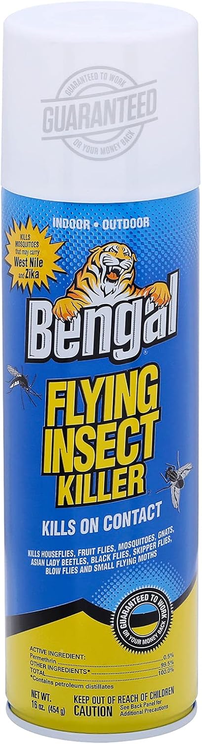 Bengal Flying Insect Killer, Indoor and Outdoor Fly and Mosquito Killer Spray, 16 Oz. Aerosol Can