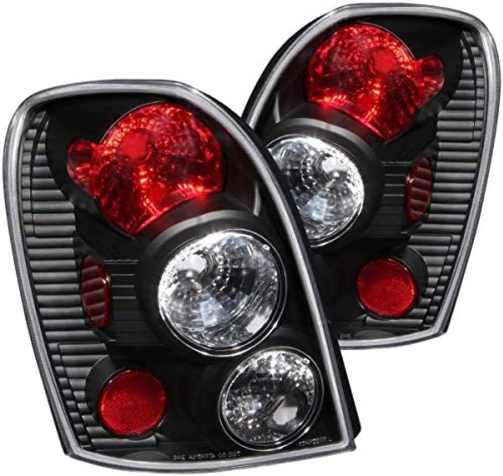 ANZO USA 221095 Black Euro Tail Light Set-Clear Lens
