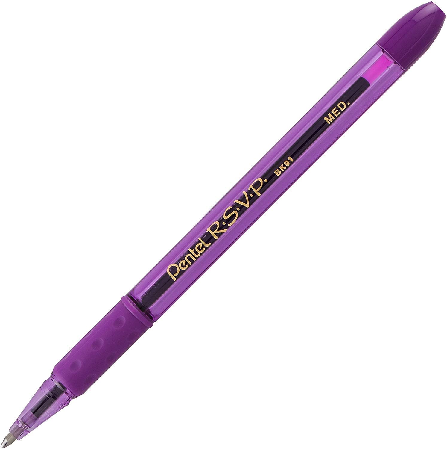 Pentel RSVP Ballpoint Pen, (1.0mm), Medium Line, Assorted Ink, Pack of 8 (BK91CRBP8M)