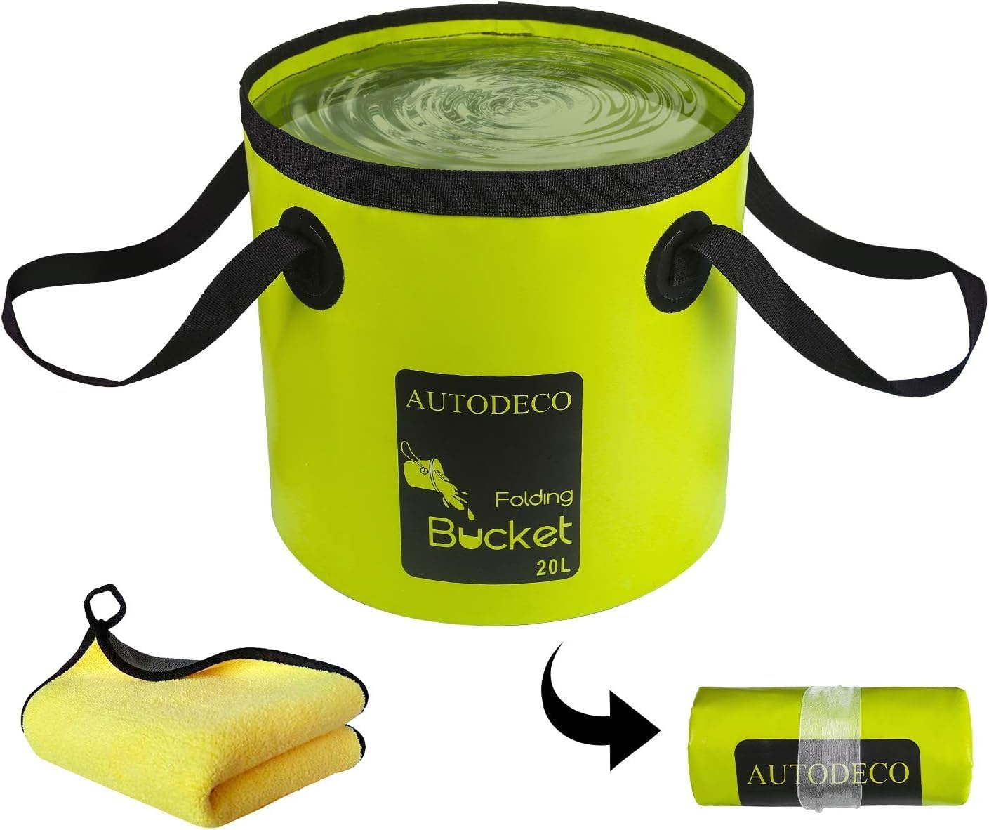 Collapsible Bucket 5 Gallon Container Folding Water Bucket Portable Wash Basin 20L