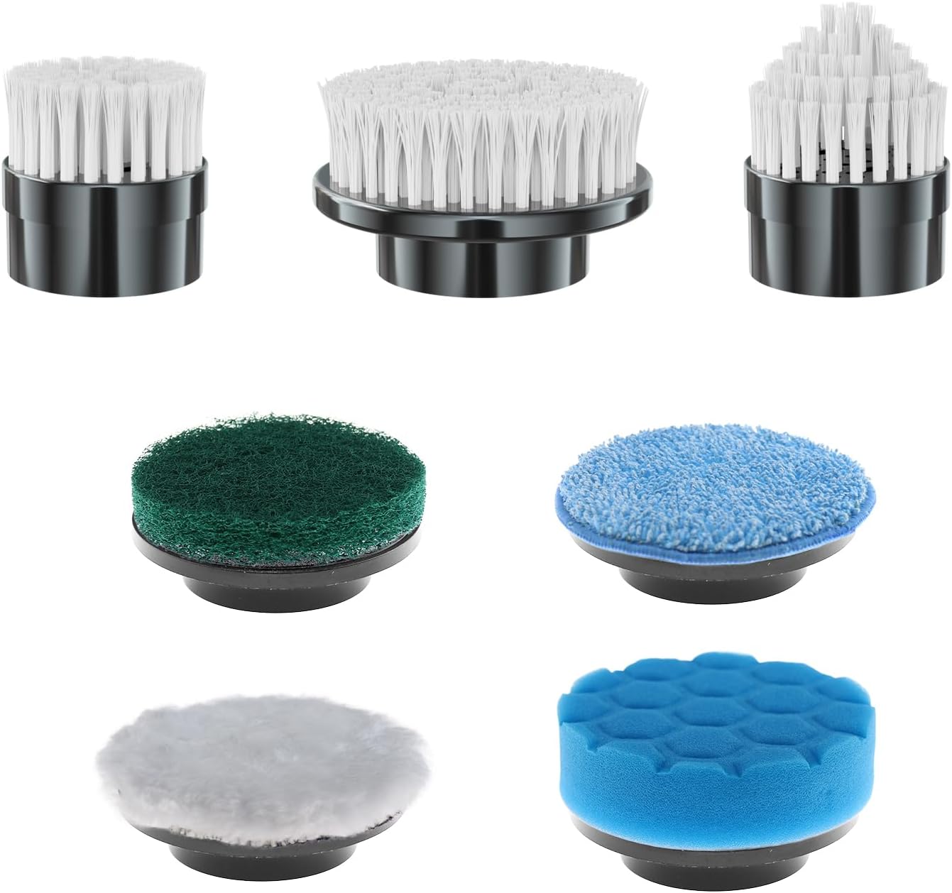 Electric Spin Scrubber Replacement Brush Heads, 7 Pcs Set Suitable for Cordless Power Scrubber, for Bathroom, Kitchen,