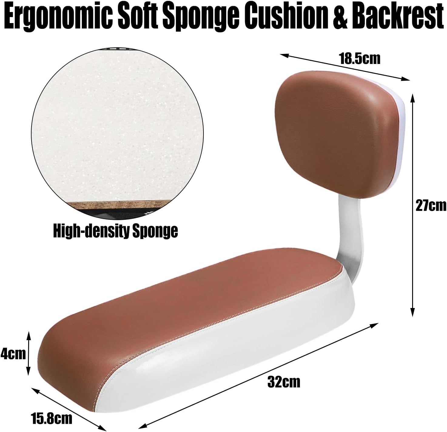 TOPCABIN Bicycle Manned Cushion Mountain Bike Back Shelf Seat Cushion Manned Comfortable Saddle Children Back Seat