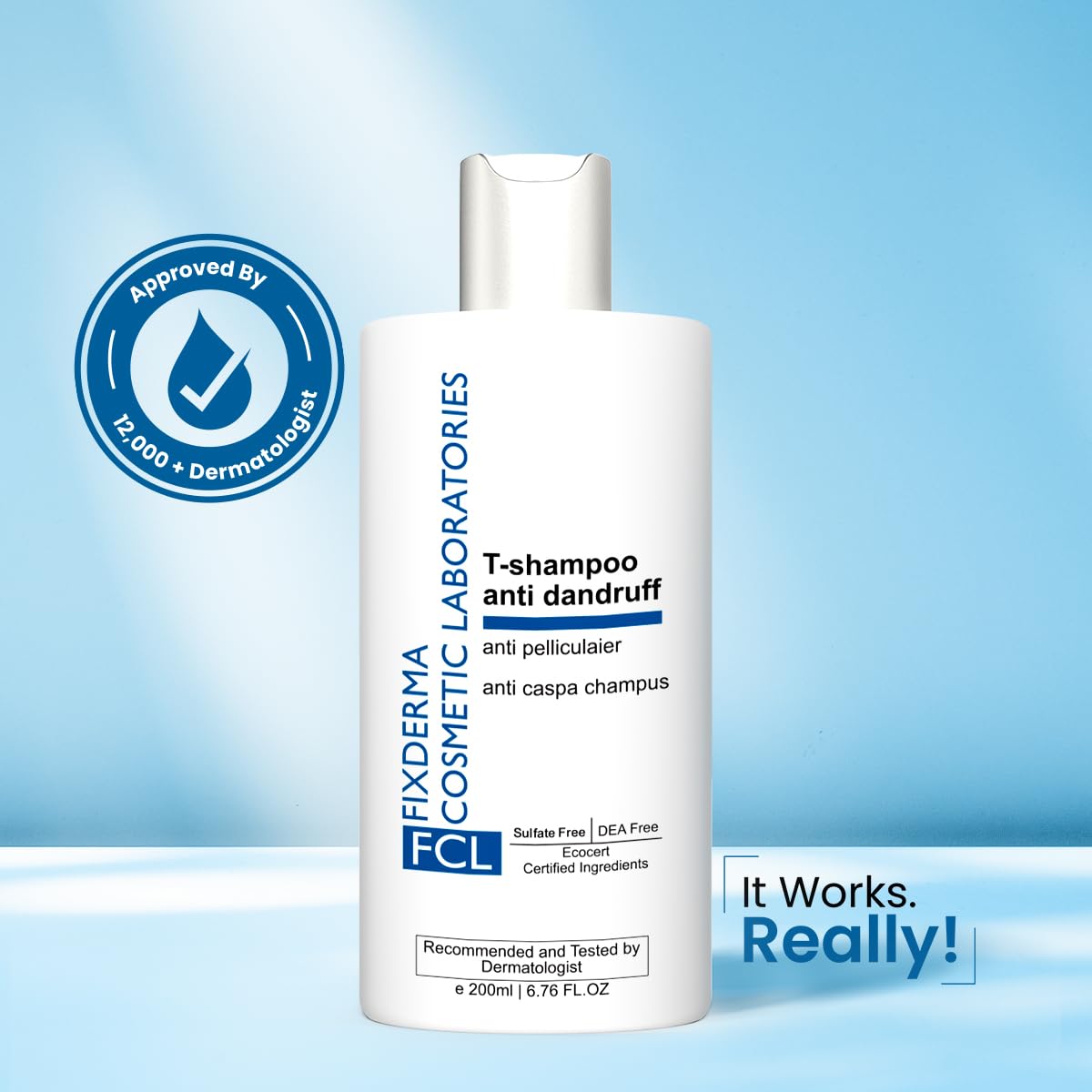FCL 2% Salicylic Acid T-Shampoo with 1% Tea Tree Oil | Dandruff Shampoo
