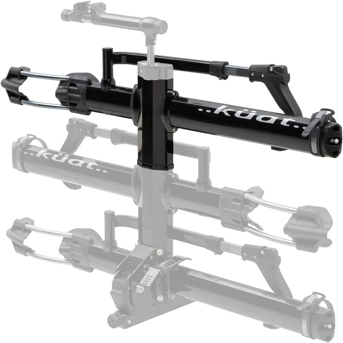 Kuat NV Add-On 2.0-2" - +2-Bike Rack, Black Metallic (NA22B) | Increases 2" NV 2.0 to a 4-Bike Hitch Rack, Rugged All-Metal Construction, E-Bike Compatible, Easy Installation