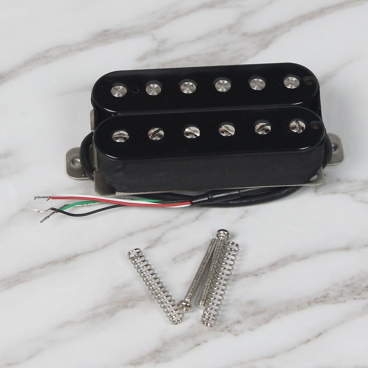 FLEOR Alnico 5 Guitar Pickup Double Coil Humbucker Pickups Neck and Bridge Set Black