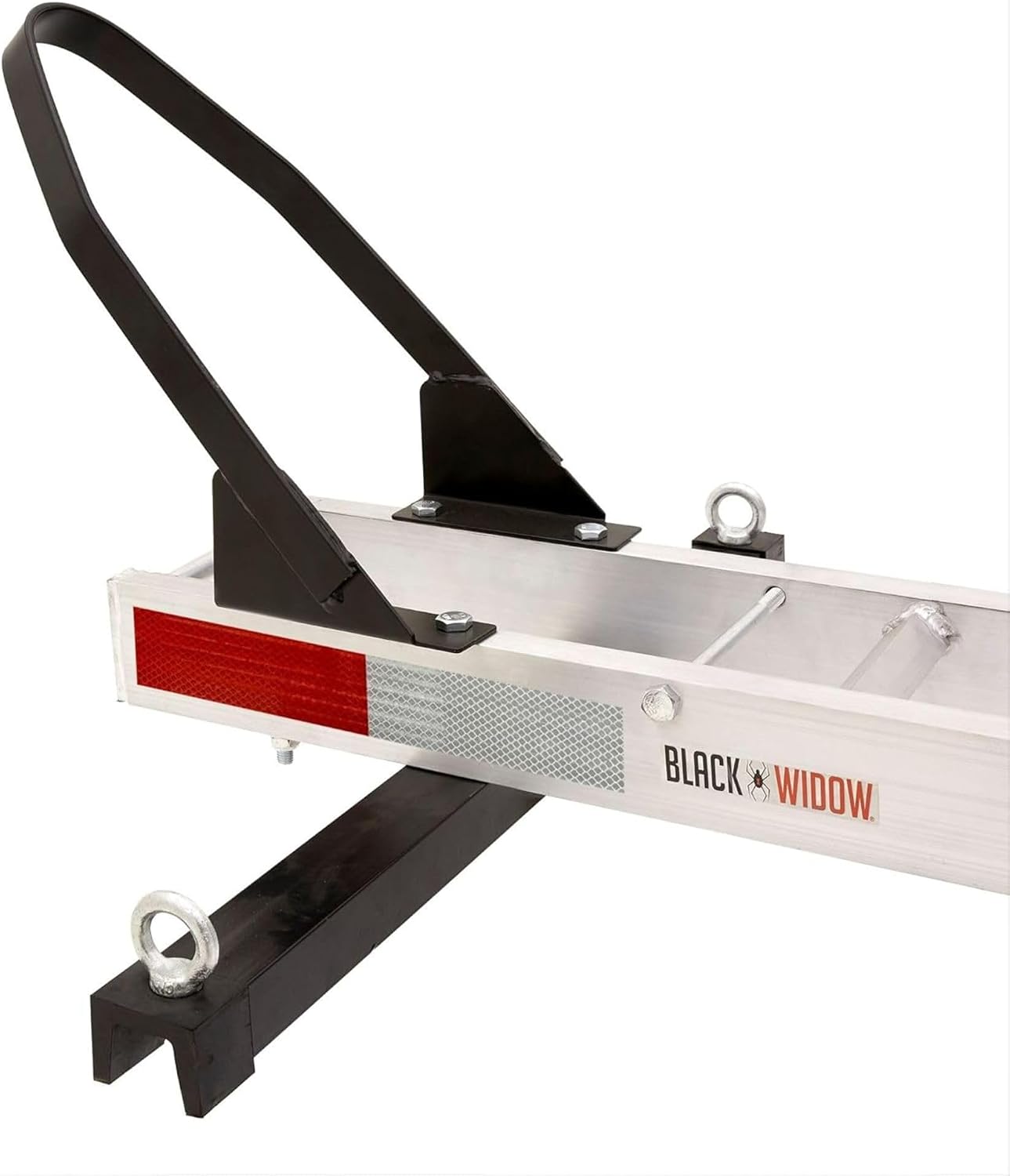 Black Widow Aluminum Dirt Bike Hitch Carrier with Ramp, 400 lb Capacity | Non-Folding Motorcycle, eBike & Fat Tire Bike Hauler for Truck & SUV, Fits 2-Inch Class III/IV Hitch Receiver