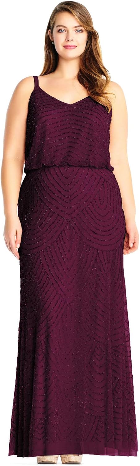 Adrianna Papell Women's Long Blouson Dress