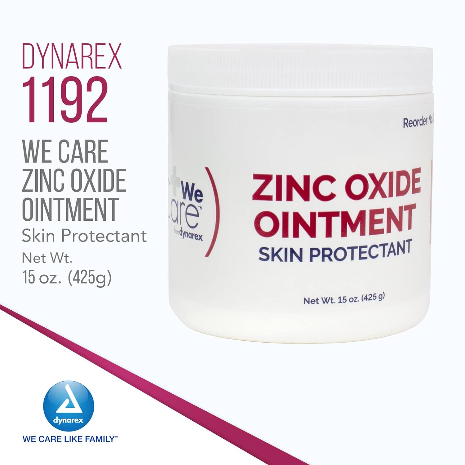 Dynarex Zinc Oxide Ointment, Protective Skin Barrier Ointment, Soothes, Prevents, & Relieves Chaffed Skin, and Irritation, White