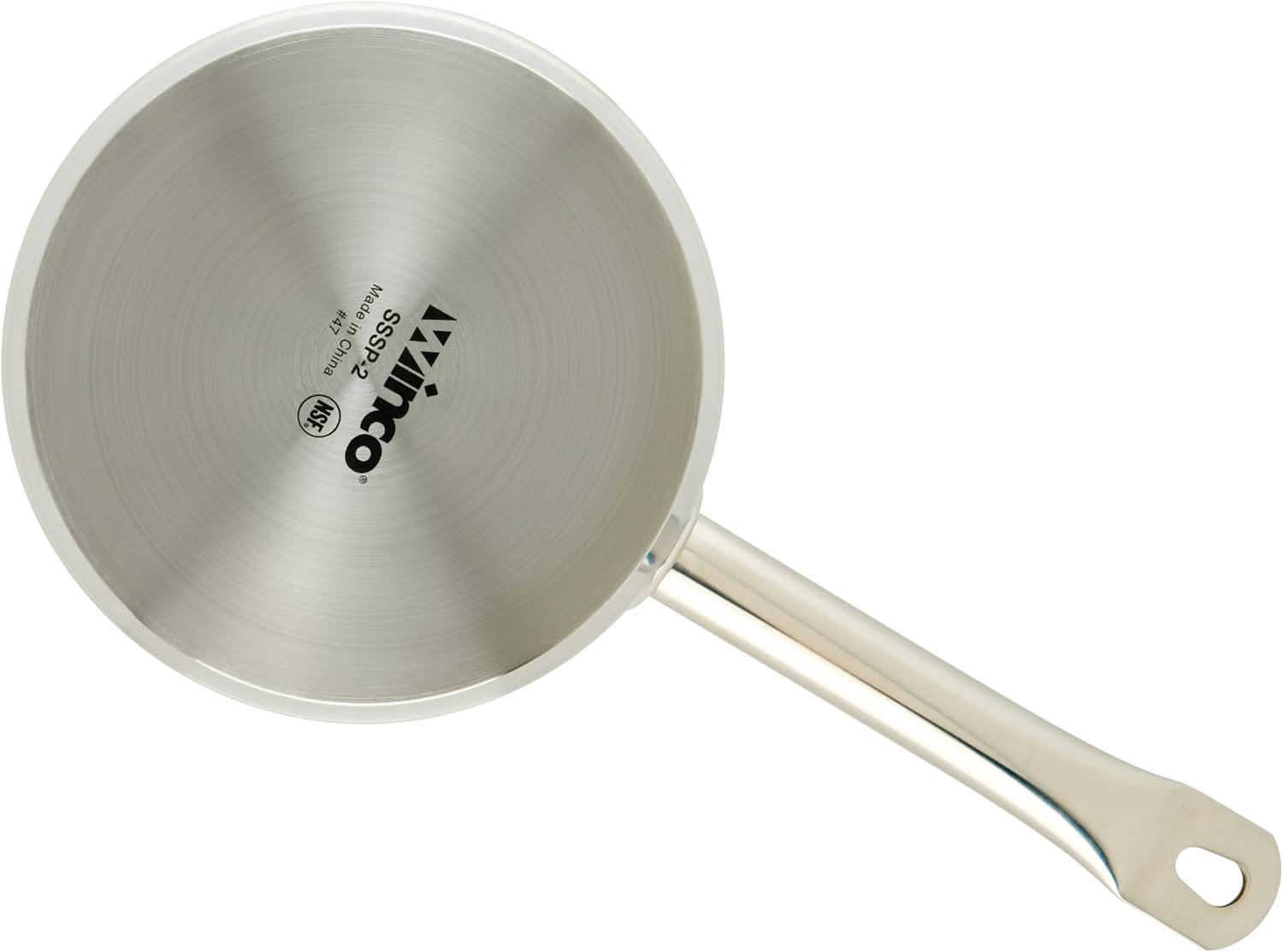 Winco 4 1/2 qt Heavy-Duty 4.5 qt Stainless Steel Sauce Pan with Cover | Even heat distribution, Secure riveted handle, Great for Cooking, Food Preparation and Restaurant Kitchens