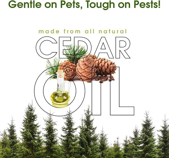 Paws and Claws Pet Spray - Natural Flea and Tick Repellent with Cedar Oil - Effective and Safe Pest Control for Dogs and Cats, Helps Repels Fleas, Ticks, and Mites, Pet Friendly (1 Gallon)