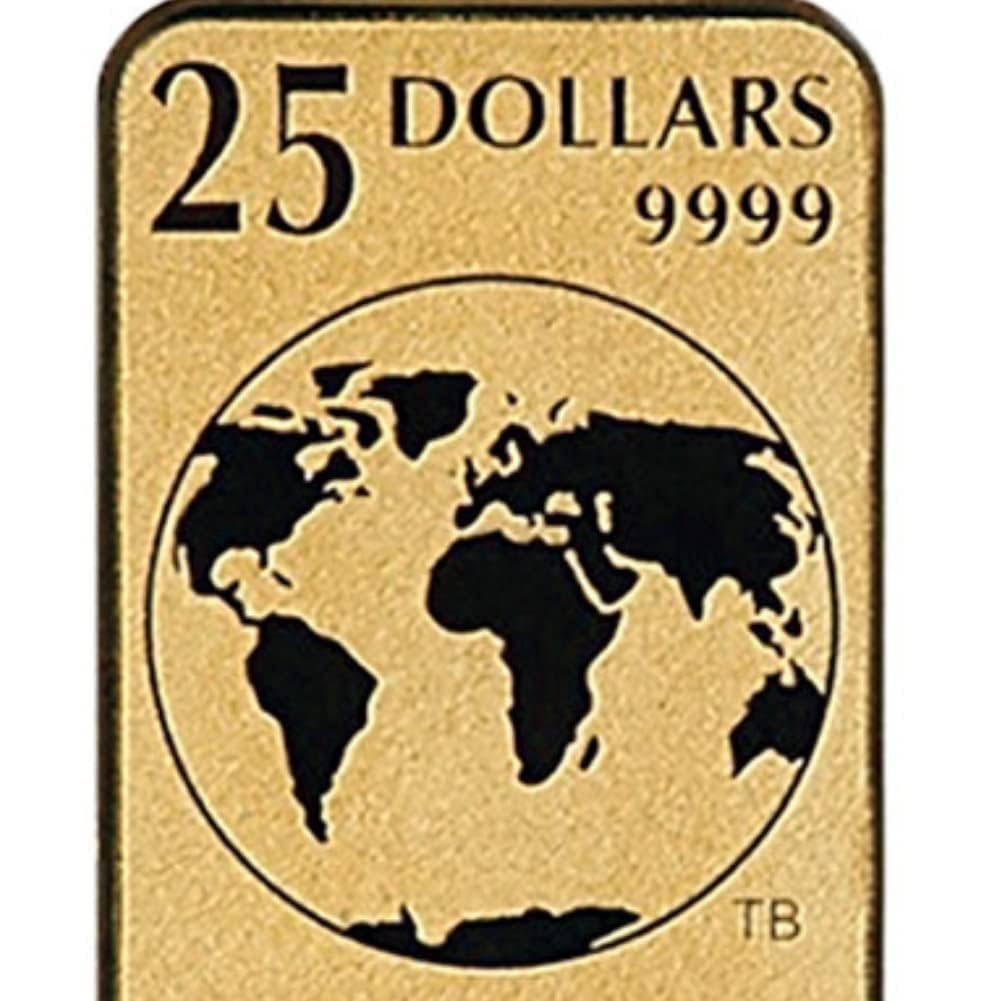 2016 - Present 1/10 oz Gold Bar by the Royal Canadian Mint $25 Seller BU | Random Year - Brilliant Uncirculated with Certificate of Authenticity 24K