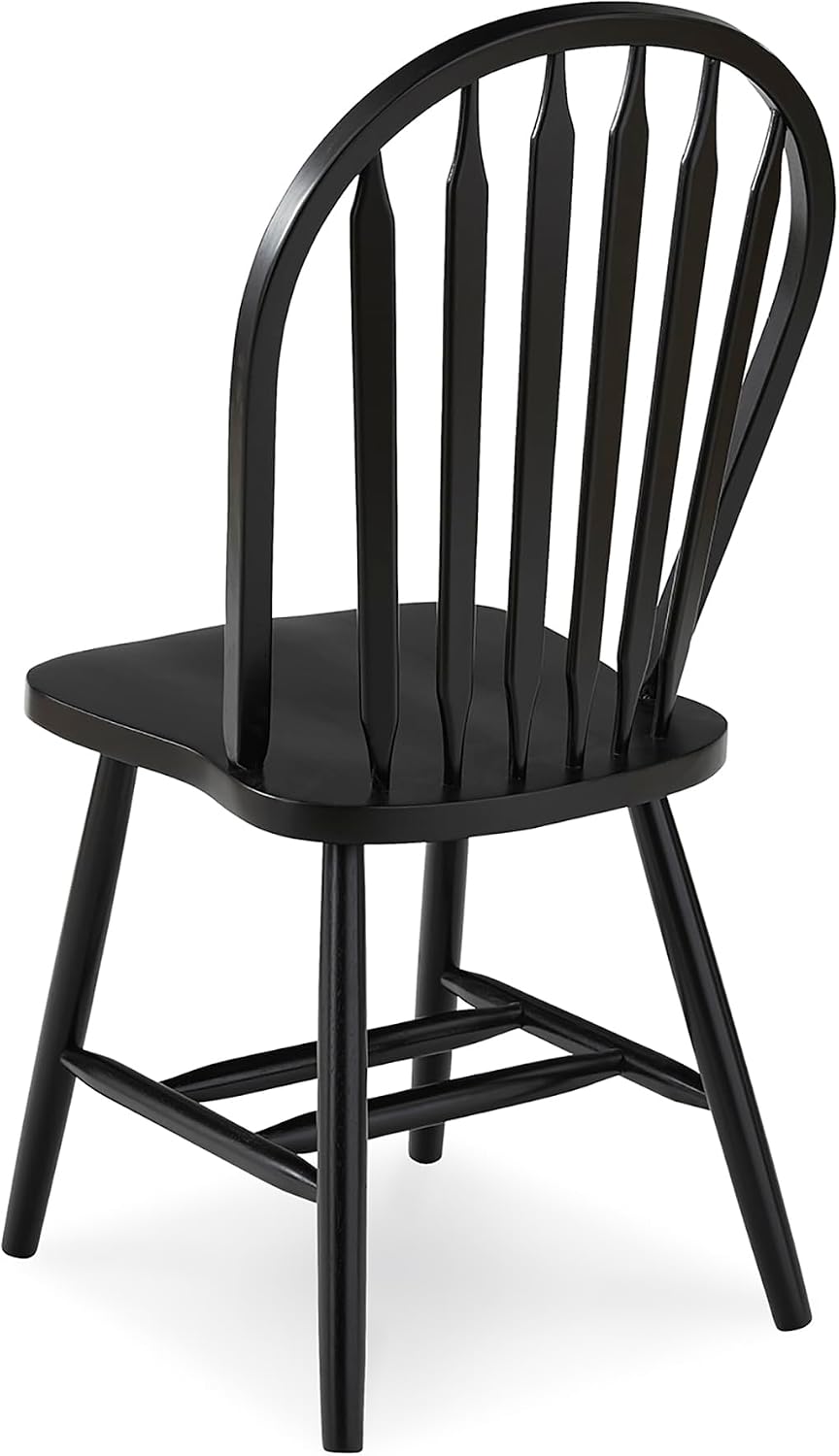 IC International Concepts Solid Wood Windsor ArrowBack Chair, Unfinished