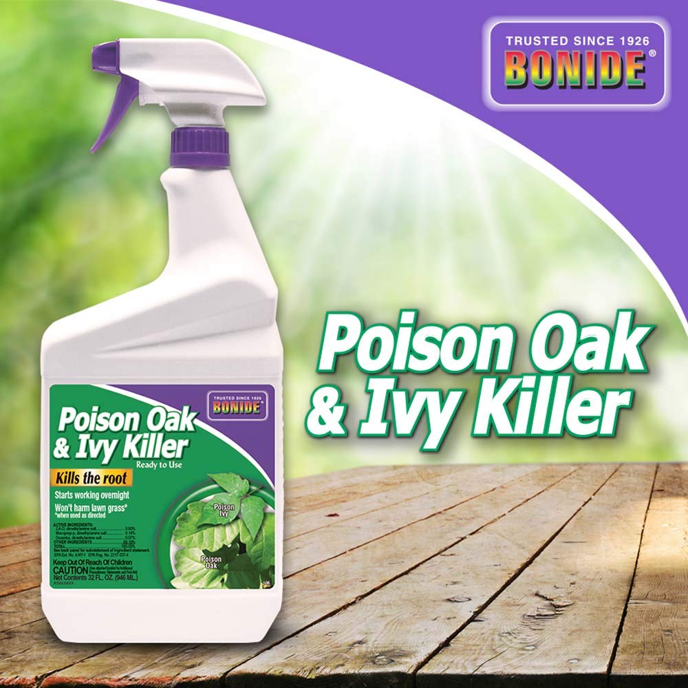 Bonide Poison Oak & Ivy Killer, 32 oz Ready-to-Use Spray | For Home Gardening, Fast-Acting Formula, Kills the Roots
