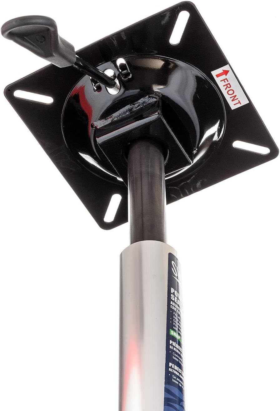 Attwood Snap-Lock Seat Pedestal 15.8-19.3 Inch | Adjustable Height, Heavy-Duty Aluminum Construction, Corrosion Resistant Finish
