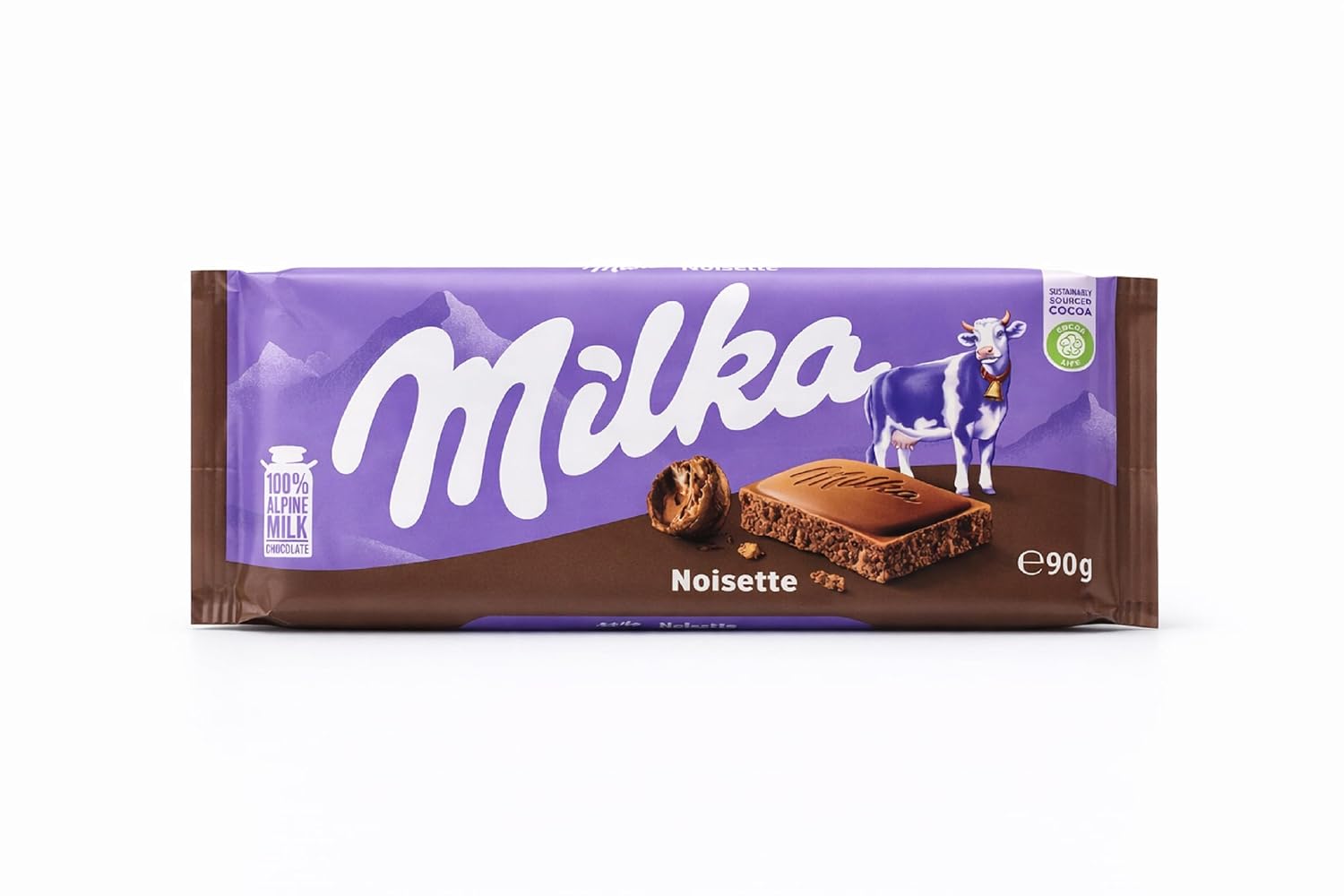 Milka Noisette Milk Chocolate 90g (Pack of 10)