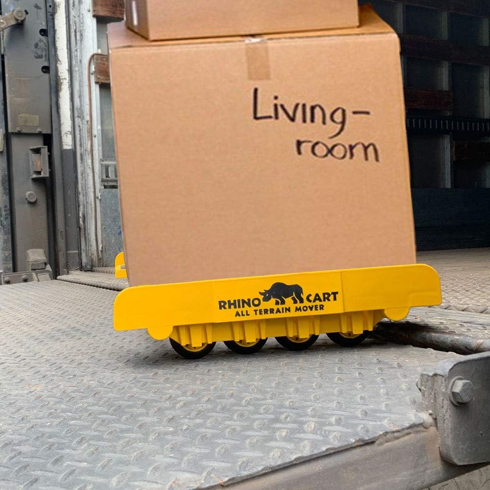 Rhino Cart All Terrain Mover Heavy Duty Appliance Dolly for Building Material Handling & Moving Heavy Furniture with Ease - Expands up to 46” with