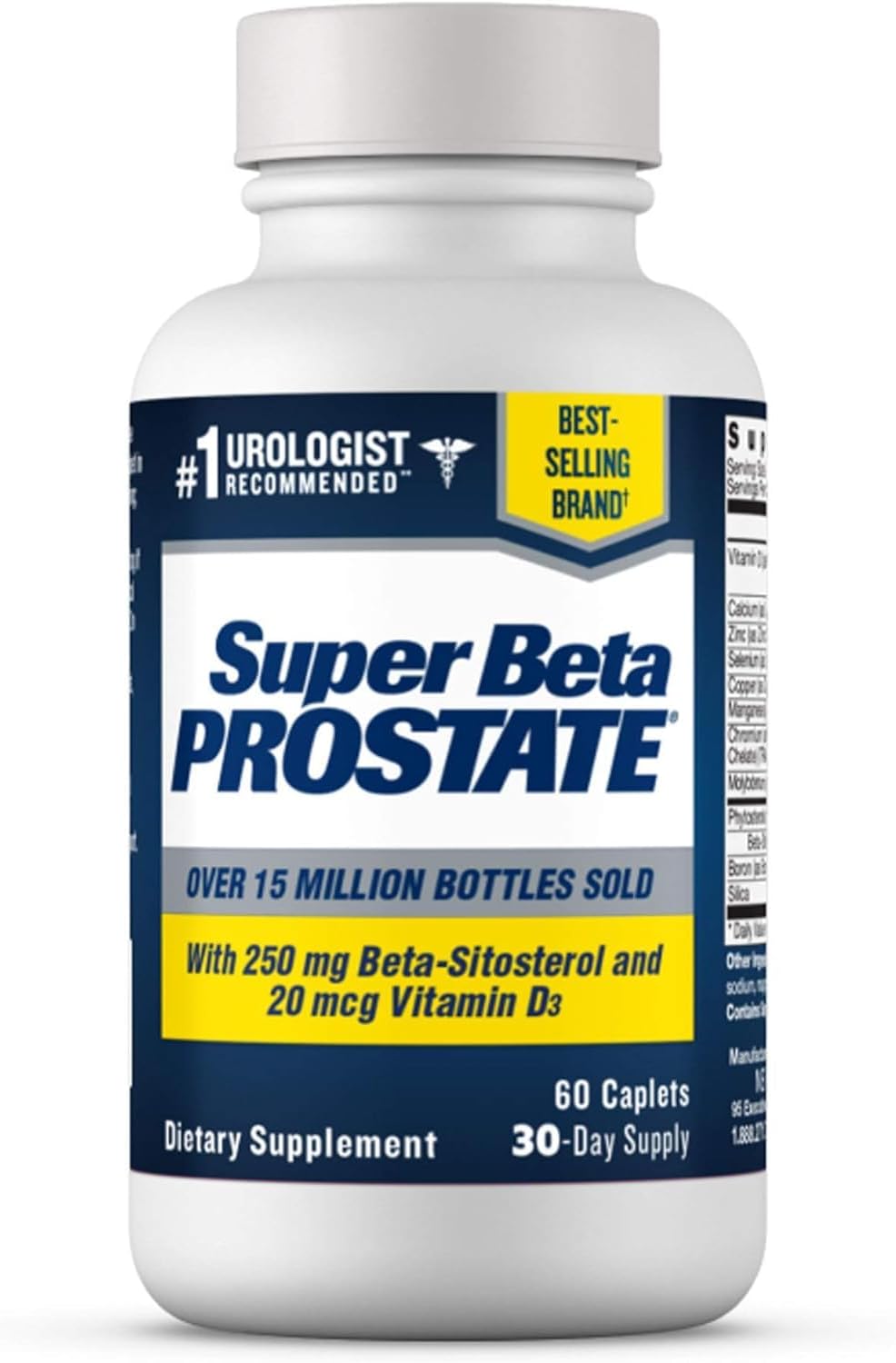 SUPER BETA PROSTATE - Prostate Health Supplements for Men, 60ct (Pack of 2) | Reduce Bathroom Trips, Promote Sleep, Better Bladder Emptying & Healthy Prostate