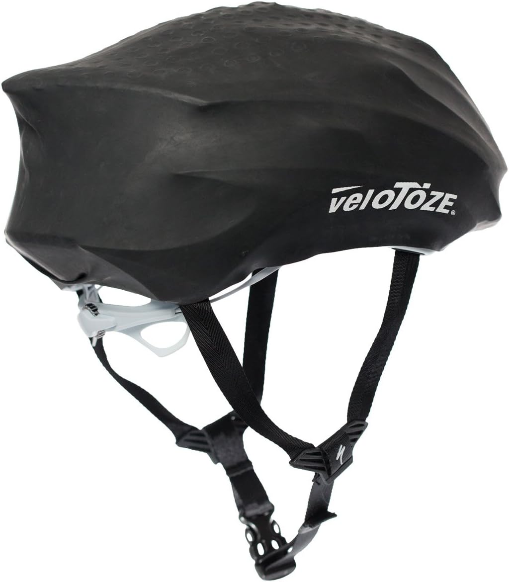 veloToze Cycling Helmet Cover, fits Most Bike Helmets - Keeps Wind, rain and Sun Away from Head; Bright Colors for Visibility