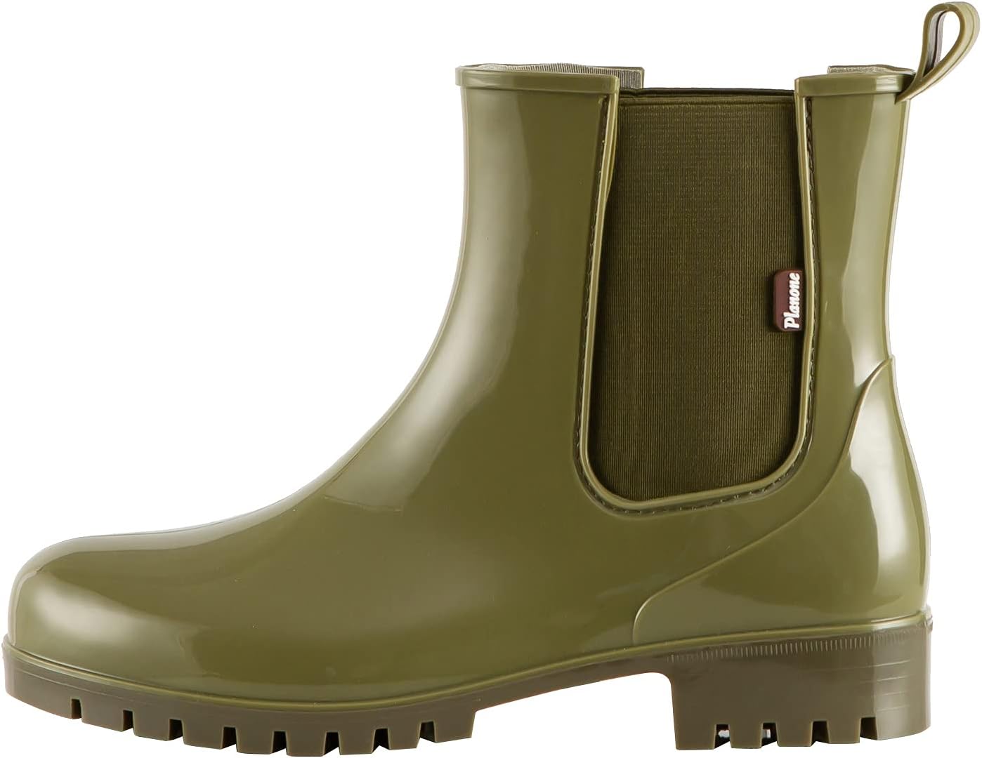 planone Cute Short Rain Boots for Women, Waterproof Chelsea Ankle Boots