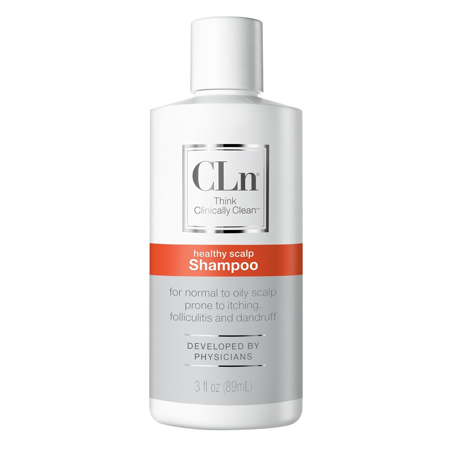 CLn® Shampoo - Clarifying Formula with Salicylic Acid, For Normal to Oily Scalp Prone to Folliculitis, Dandruff, Itchy & Flaky Scalp, Fragrance-Free & Paraben-Free, 8 fl. oz.