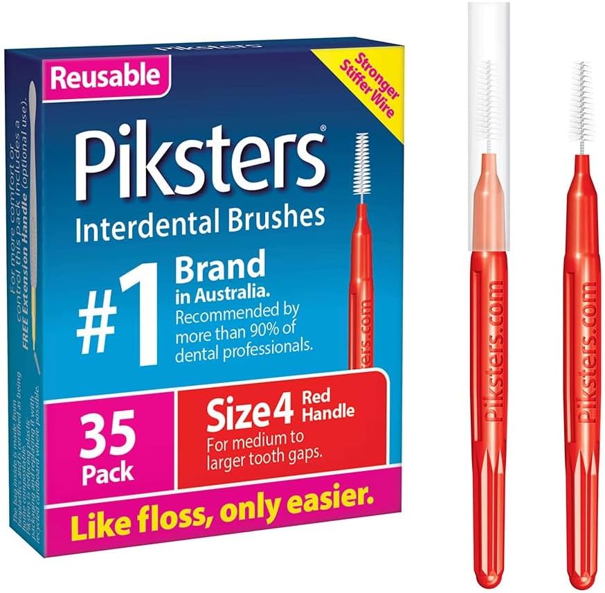 Piksters Interdental Brush Tight Gaps 35 Pack Purple Size 1