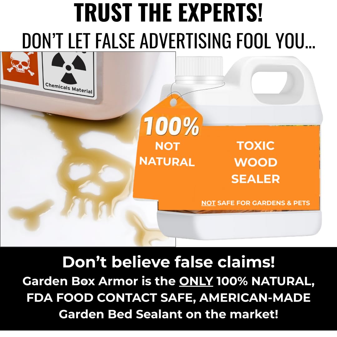 Garden Box Sealer | FDA Food Contact Safe Plant-Based Wood Sealant for Raised Bed