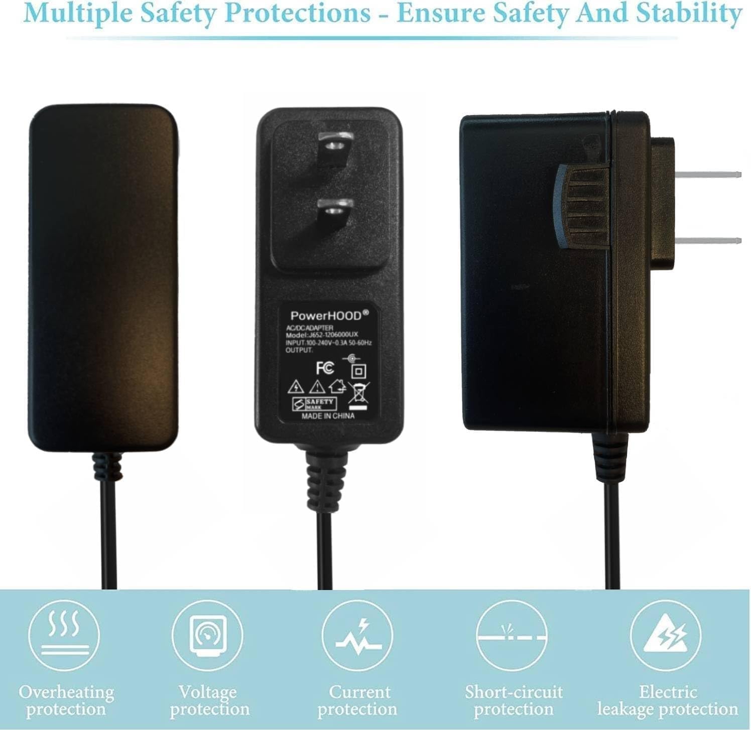 12V AC Adapter for Sonos Port Network Audio Receiver PORT1US1BLK | PORT1JP1BLK Music Streaming Player 12VDC DC12V 12volt 12.0 Volts Power Supply