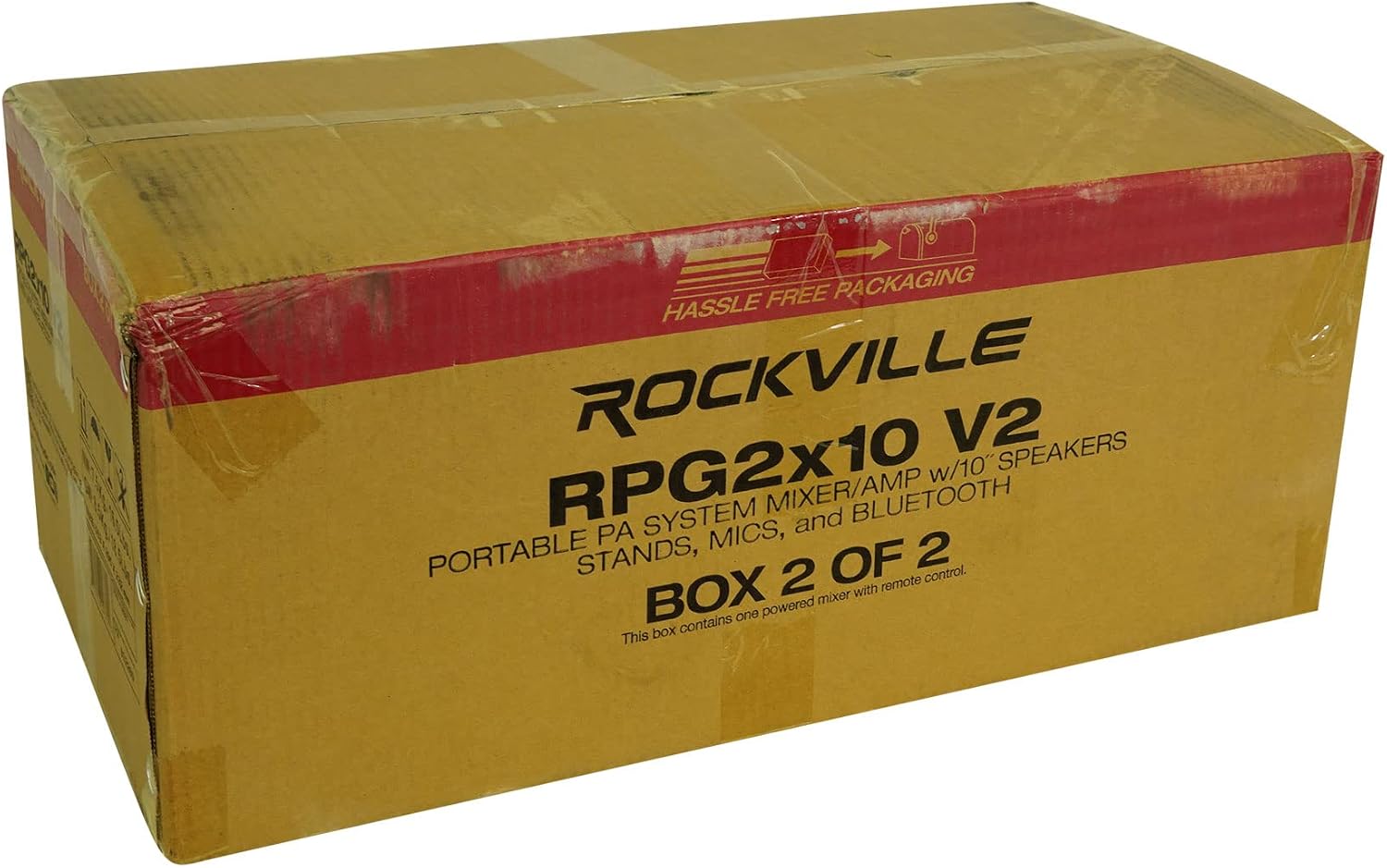 Rockville RPG2X10 10" PA Speaker Pair with Mixer and 2 UHF Wireless Mics