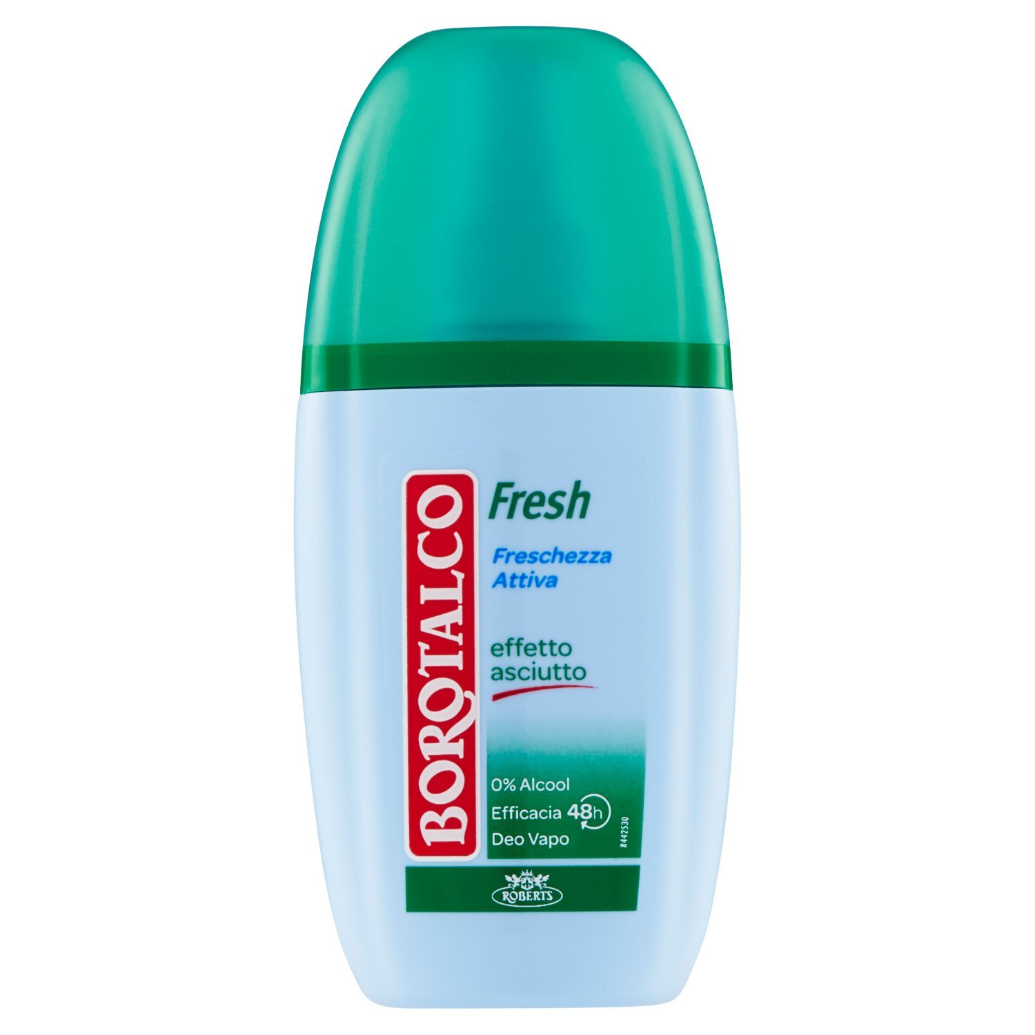 Borotalco:"Fresh" Active Freshness Deodorant with Microtalc 2.54 Fluid Ounces (75ml) Deo Vapo [ Italian Import ]
