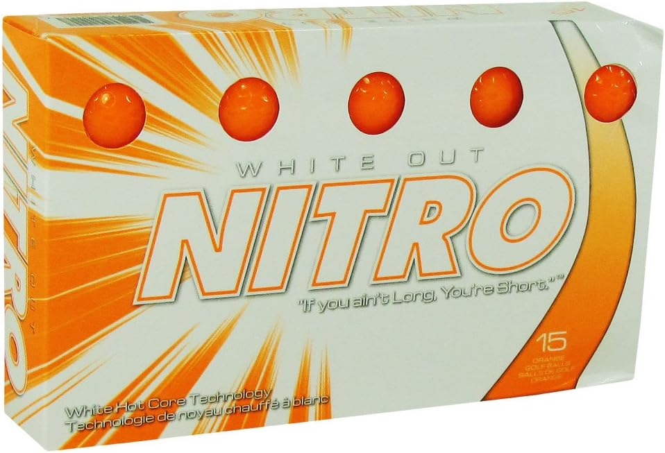 Nitro White Out Ball (15-Pack), Orange