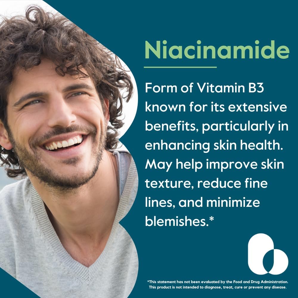 BESTVITE Filler-Free Niacinamide 500mg (240 Veg Caps) - Flush Free VIT B-3 | No Stearates - Vegan - Non GMO - Gluten Free - Non-Flushing Vitamin B3