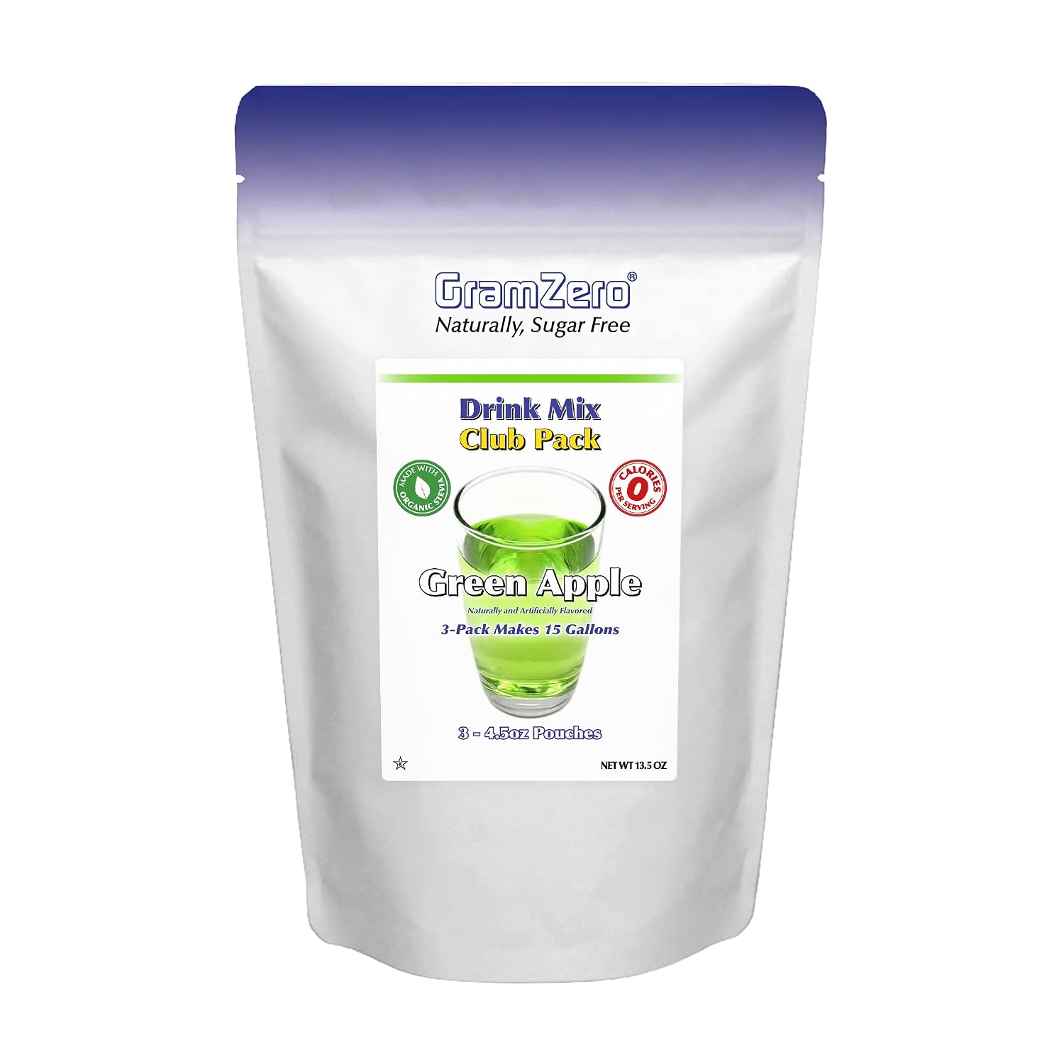GramZero Raspberry Blush, Sugar Free Drink Mix, Pitcher Pack, Great For Nutrition Club Loaded Tea, Zero Calorie, Stevia Sweetened