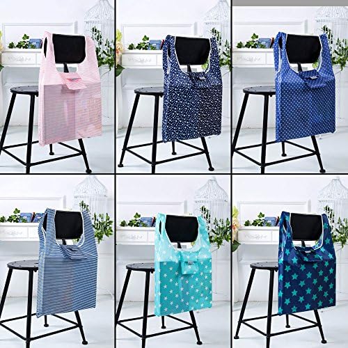 Cloth Tote Bags, Reusable, Foldable, Recycle for Shopping, Fits in Pocket, Eco Friendly for Groceries, Water Resistant, Lightweight