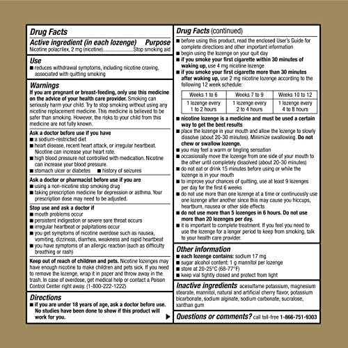 GoodSense Nicotine Polacrilex Lozenges 2 mg, Cherry Flavor, 108 Count