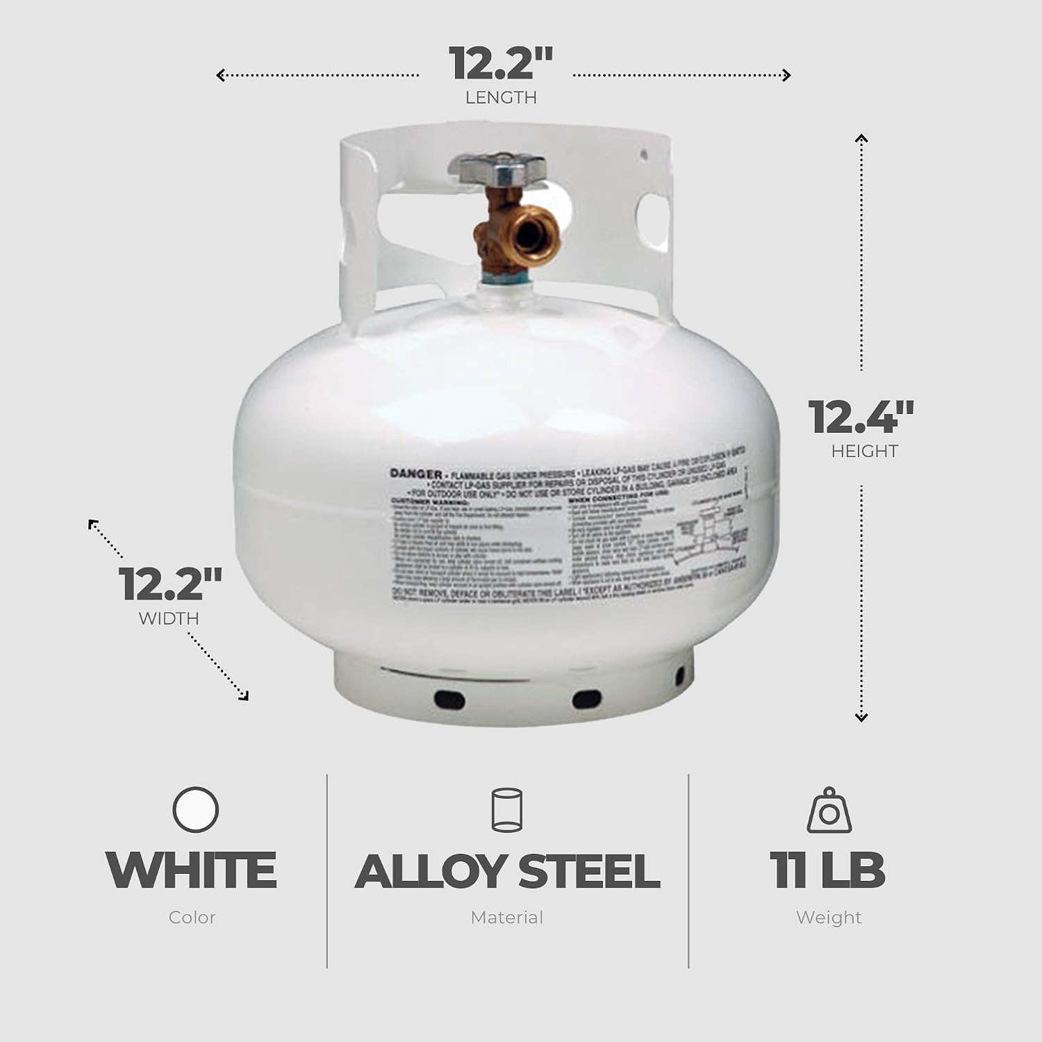 Manchester Tank & Equip 10393.1 11lb Propane Tank