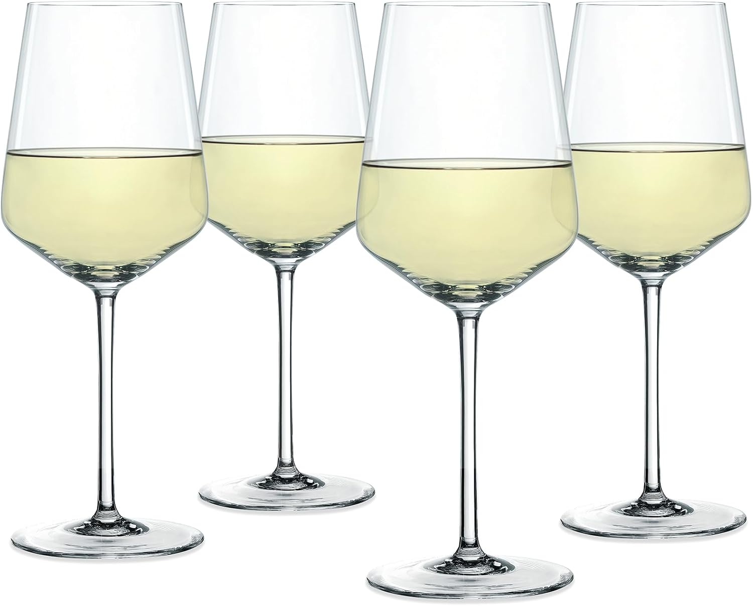 Spiegelau Style Crystal White Wine Glasses Gift Set, Elegant Stemmed Wine Glasses, Stylish Glassware for Dinner Party, Home Bar, Wedding Gifts, Birthday Gifts, Hosting Essentials, 15.5 oz, Set of 4