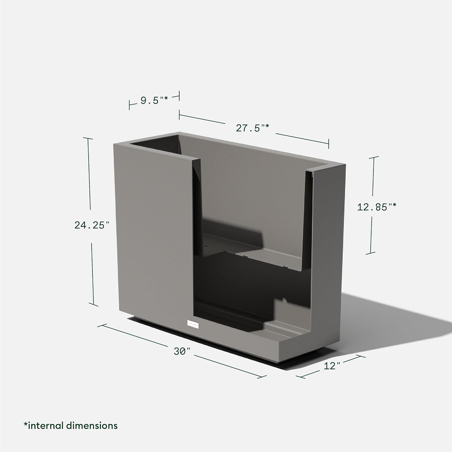 Veradek Span Plastic Box Series Planter - Tall Rectangular, White, All-Weather Resistant, Removable Insert Bucket, Modern Design, Indoor/Outdoor Use | Made From Durable Plastic Featuring a Removable Insert Bucket. Modern Porch/Patio Décor for Plants and…