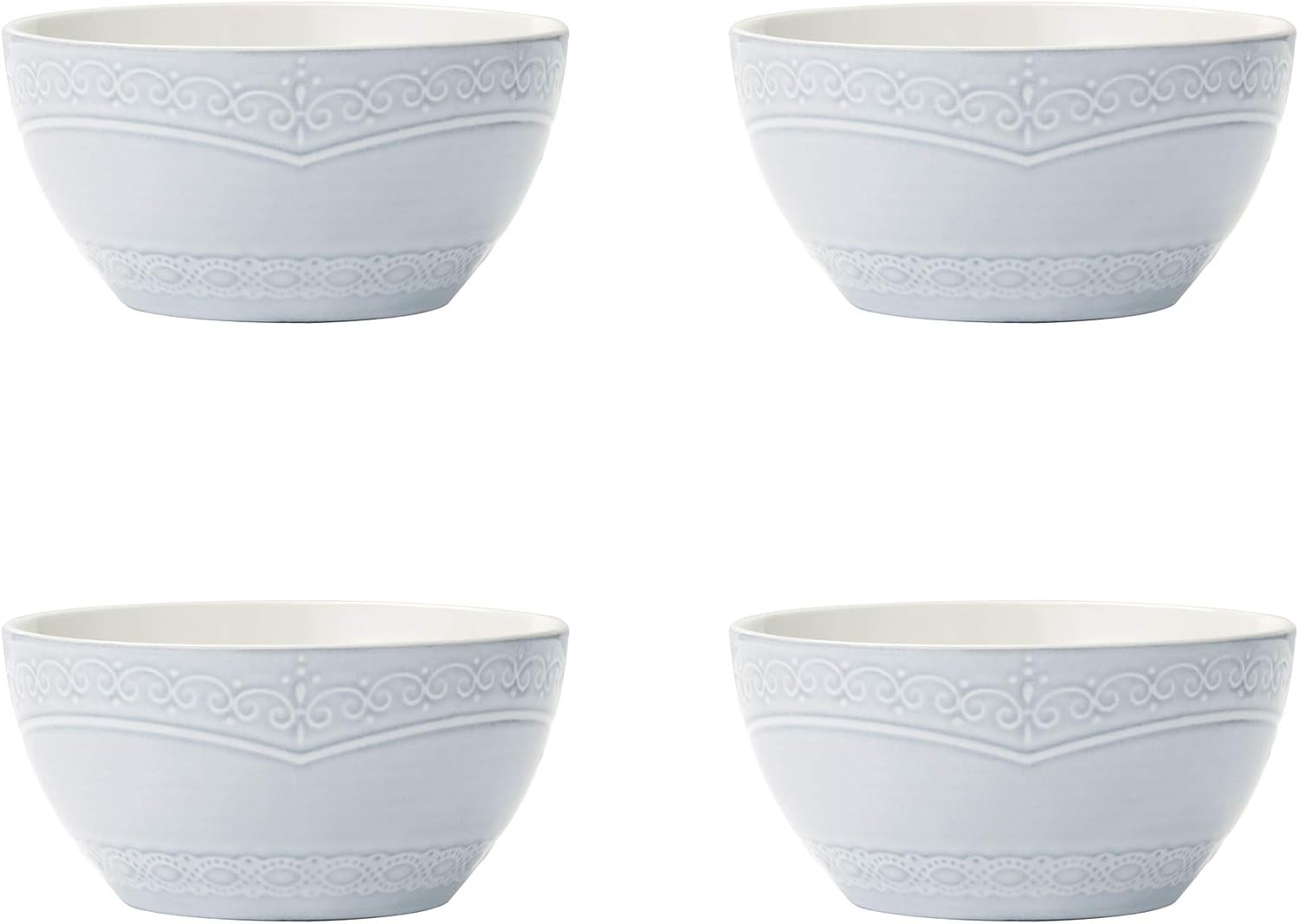 Pfaltzgraff Seraphina 16-Piece Stoneware Dinnerware Set, Service for 4,Blue