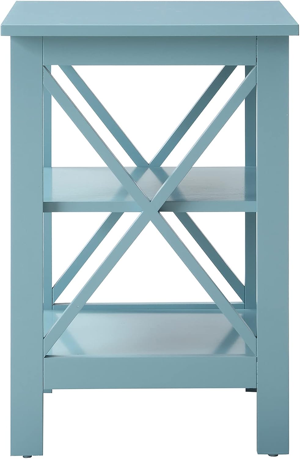 Convenience Concepts Oxford End Table 15.75" - Modern Living Room Table with Storage Shelves, Transitional Nightstand Side Table for Home Decor and Display, Espresso