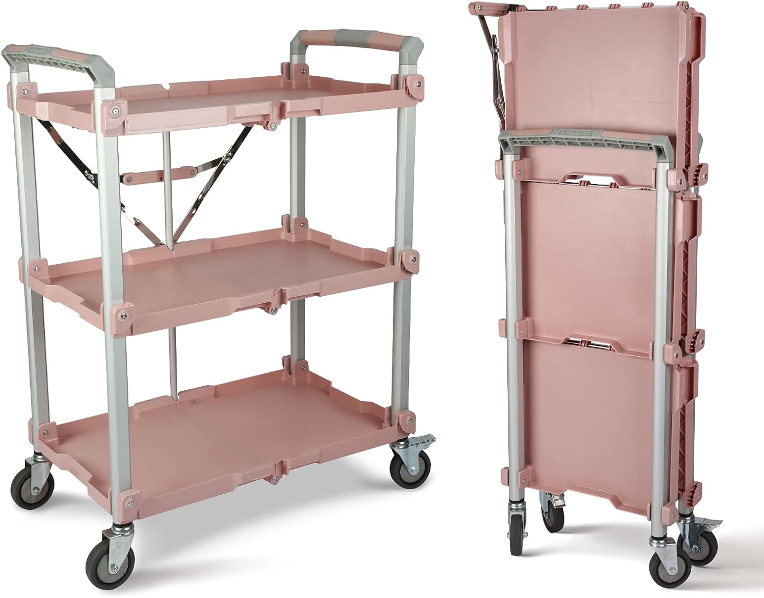 Olympia Tools 85-188 Pack-N-Roll Folding Collapsible Service Cart, 150LB Capacity, Black