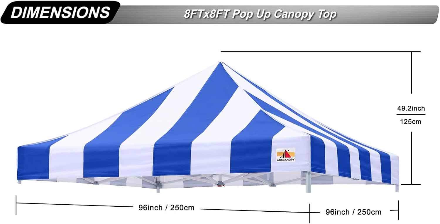 ABCCANOPY Replacement Canopy Top for Pop Up Canopy Tent 10x10 White