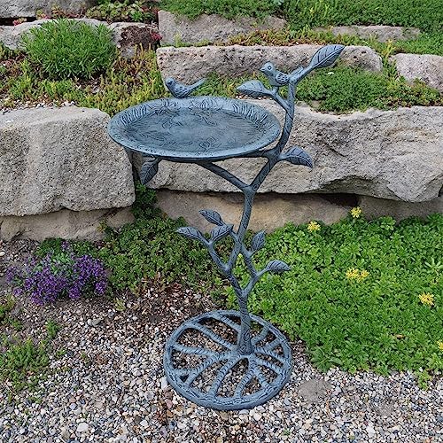 Oakland Living Meadow Bird Bath, Antique Bronze