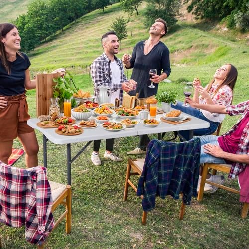 ZenStyle 3 ft Indoor Outdoor Heavy Duty Portable Plastic Folding Table
