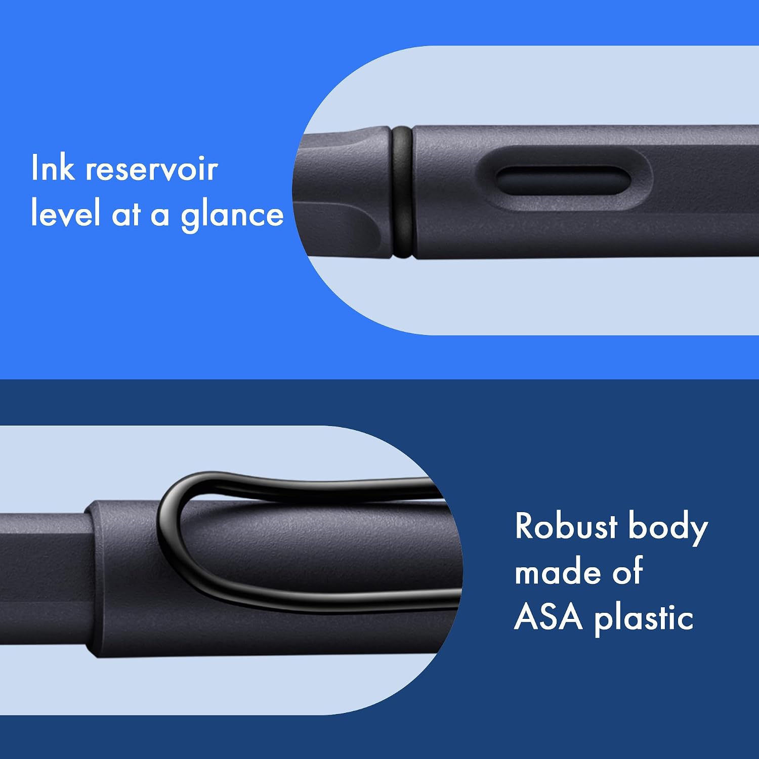 LAMY safari umbra - Fountain Pen with ergonomic grip & polished steel nib in size F - ideal for any Writing & Calligraphy - including LAMY T 10 blue cartridge - Right-Handed