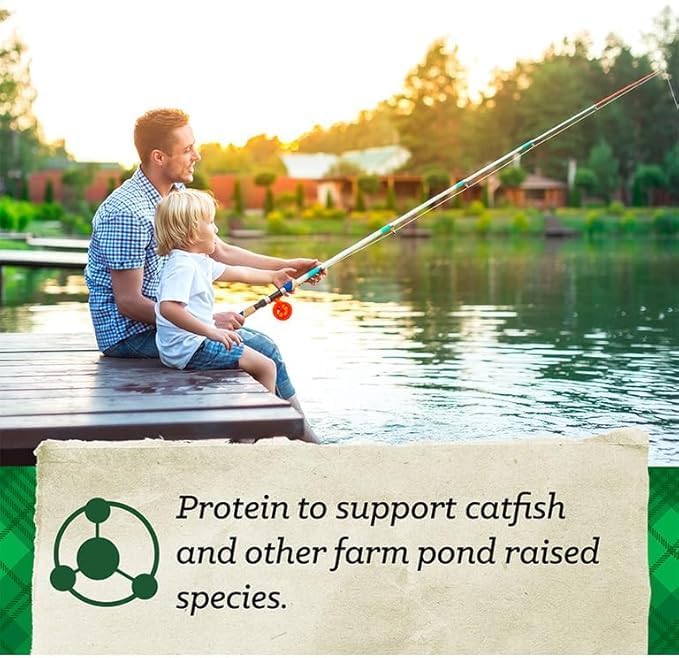 Nature's Canvas Catfish Feed Big Strike 32% Protein Floating Fish Food 40 Pounds