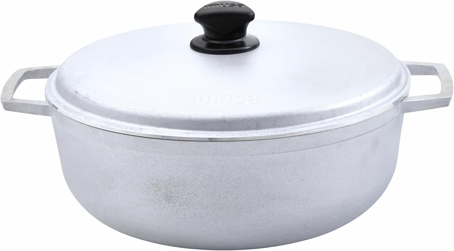 IMUSA USA 11.6Qt Jumbo Traditional Colombian Caldero, 11.6 Quart, Silver | Nonstick Finish, Glass Lid with Easy-Grip Handles, Ideal for Rice and Stews, Great for Family Meals